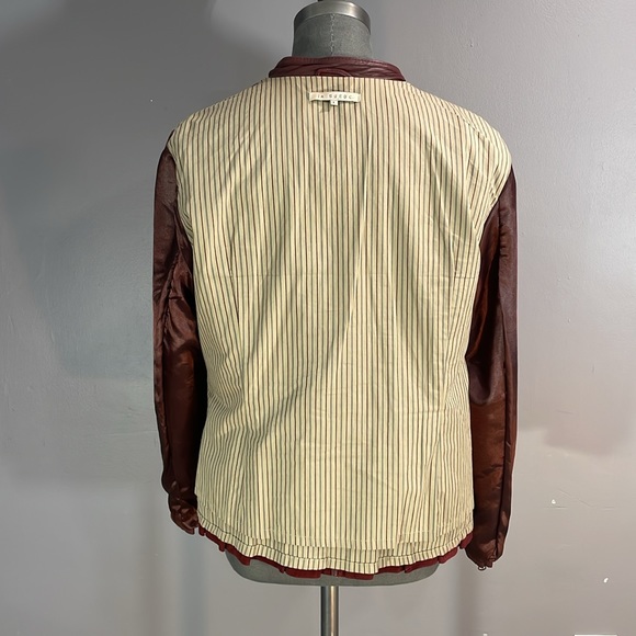 Unique Bordeaux/Oxblood leather jacket size large. Fully lined. Lovely shape - Picture 11 of 17